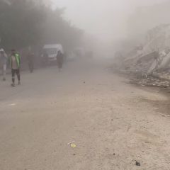 |The bombing is very strong on the city of Rafah, which claims to be a safe area, and there are a number of martyrs and wounded in the place.

القصف قوي جدا على مدينة رفح...