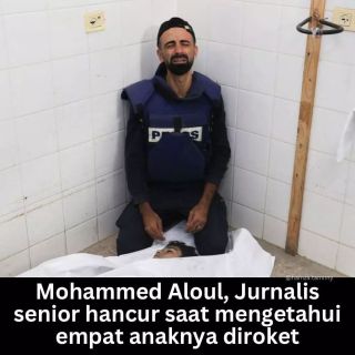 #Repost @hamza.tamimy
Mohammed Aloul @malaloul tidak menyangka kehilangan 4 anaknya saat sedang meliput Genosida di kota tercintanya, Gaza.

" “Kami tak tau ini adalah perjumpaan terakhir, pelukan...