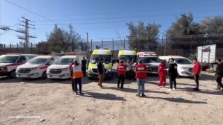 |English follows:
استلمت طواقم الهلال الأحمر الفلسطيني اليوم أربع مركبات اسعاف 🚑
بتبرع من الكويت و ثلاثة مركبات...