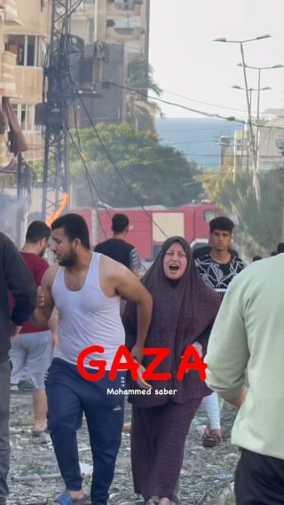 A Palestinian woman weeps following Israeli air strike in Gaza City.
#gaza #epaimages #gazaunderattack #غزة #فلسطين🇵🇸