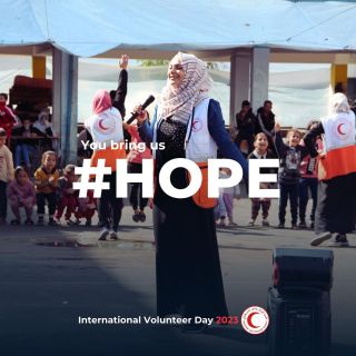 |At the #InternationalVolunteerDay a salute ðŸ‘to our dedicated volunteers in #Gaza who bring us #hopeâ¤ï¸|