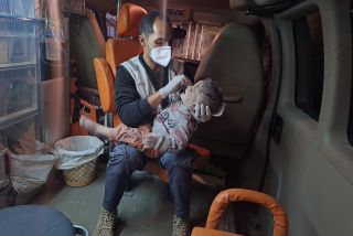 |‎‏👏يعمل ابطال الهلال الأحمر الفلسطيني في قطاع #غزة على مدار الساعة لتقديم خدماتهم المنقذة للحياة...