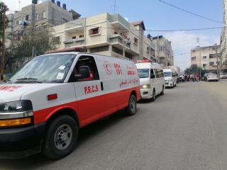 |ðŸ›‘Today, the attempt to evacuate the Al-Quds Hospital after the Israeli occupation decided to return the convoy intended for evacuation and return to the PRCS branch in Khanyunis, despite...