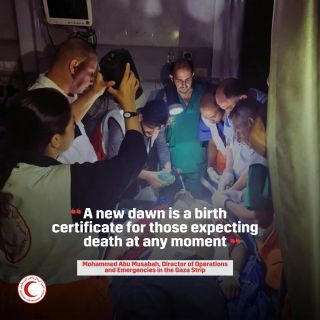 |â€œ A new dawn is a birth certificate for those expecting death at any moment â€œ. Mohammed Abu Musabih, the Director of Operations and Emergencies in the #Gaza Strip.
#humanitariancrisis...