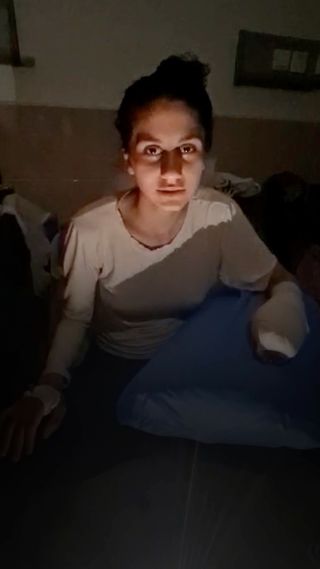 |💢Farah Abu Alba, a Palestinian child holding an American passport, arrived at Al-Quds Hospital with her family to receive treatment after their car was targeted while attempting to reach the...