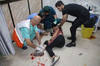 |🚨✋The vicinity of Al-Quds Hospital has been subjected to a relentless and severe attack today, with Israeli forces intensifying their targeting on the area for over a week. Heavy artillery and...