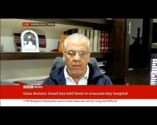|Marwan Jilani PRCS Director General talks about the evacuation order against Alquds Hospital in #Gaza ðŸ¥ and its impact in an interview with @bbcnews 
#gazaunderattack 
#savealquds_hospital...