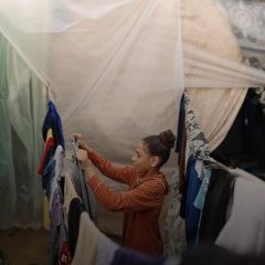 |ðŸ’¬
 Hala is a resilient child from Al-Shijaeya neighborhood in Gaza City. She has been forced to migrate from her house to the south due to the ongoing Israeli aggression on #Gaza_Strip...