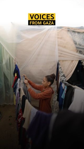 |ðŸ’¬
 Hala is a resilient child from Al-Shijaeya neighborhood in Gaza City. She has been forced to migrate from her house to the south due to the ongoing Israeli aggression on #Gaza_Strip...