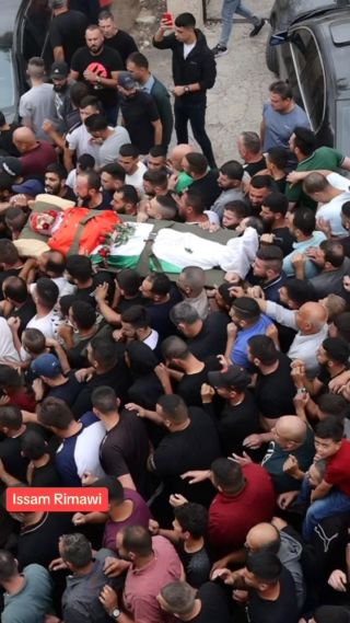 |وداع وتشييع الشهيد ناصر عبد اللطيف البرغوثي ٢٩ عاما ، في بلدة بيت ريما شمال غرب رام الله .Palestinians mourn Nasser Barghouti...