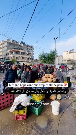 |وتستمر الحياة والأمل على الرغم من كل الألم❤️‍🩹🇵🇸 #صباح_الخير من مدينتي صباح العزم والأمل من غزة....