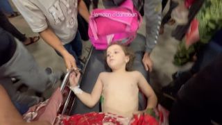 |A flower-like child survives the Israeli-Nazi occupation's bombing.

A child who experienced displacement and witnessed martyrs and wounded from her family in front of her eyes..

طفلةٌ...