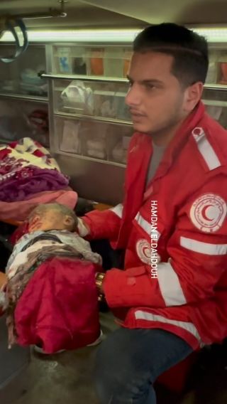|A child who is only one week old... was not blessed to live under the shadow of his parents... because the occupation could not achieve its first goal and kill the future of Gaza, killing its...