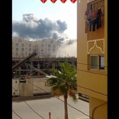 |من استهداف جيش الاحتلال لأبراج حمد في غزة 💔💔! 
#gaza_today🇵🇸 
#gaza_city 
#free_palestine🇵🇸 #gaza💔 #غزة💔🇵🇸...