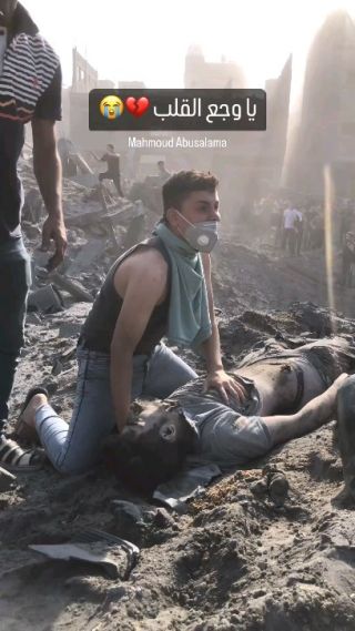 |Given carte blanche by the #US, #Israel dropped 6 highly destructive bombs, each of them weighing 1 ton, on one of the most heavily populated blocks in #Gaza. 
Jabalya refugee camp is only 1.4...