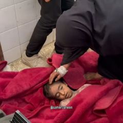 “My dear mother, oh Hanin.”
A mother bids farewell to her daughter, Haneen Nasr, after she and a number of her family were martyred in a bombing by occupation aircraft on their home in the...