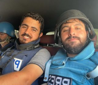 This is our colleague and friend, the journalist Montaser Al-Sawaf. He was with us in covering the massacres in the Gaza Strip since the beginning of the war. 
His family was martyred in a bombing on...