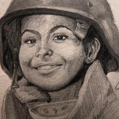 Sketch ✍🏻 for the child Palestinian journalist @lama_jamous9 ♥️
سكيتش للطفلة الصحفية لمى جاموس.

#art #drawing #draw #palestine #genicide #lamajamous #gaza...