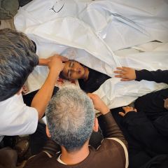 أثناء وجوده في الشارع ، يلعب ويمرح غير مكترث بهذه الحرب اللعينة التي سلبت منه طفولته البريئة وبعدها جلس هذا...