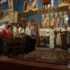 Palestinian Christians hold Palm Sunday Mass at the Greek Orthodox Saint Porphyrius Church, amid the ongoing conflict between Israel and Hamas, in Gaza City April 28, 2024. REUTERS/Dawoud Abu Alkas...
