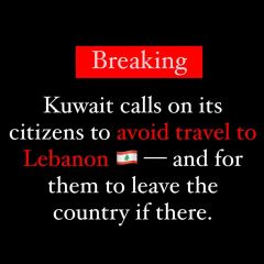 ðŸš¨ Signs point to a major Israeli attack. 

Bracing for whatâ€™s to come next for #Lebanon ðŸ‡±ðŸ‡§ 

Source: Kuwait Embassy in Beirut