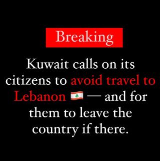 ðŸš¨ Signs point to a major Israeli attack. 

Bracing for whatâ€™s to come next for #Lebanon ðŸ‡±ðŸ‡§ 

Source: Kuwait Embassy in Beirut