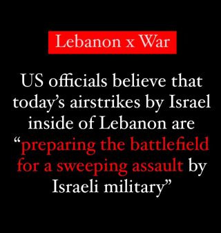 Day 251. 

All eyes on #Lebanon ðŸ‡±ðŸ‡§ as the strikes continue to escalate toward the brink of war. 

Source: CBS News