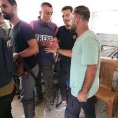 صور لجميع صحفيون شمال غزة في اول ايام العيد لتأدية واجب  العزاء 
لصحفي محمود أبو سلامة