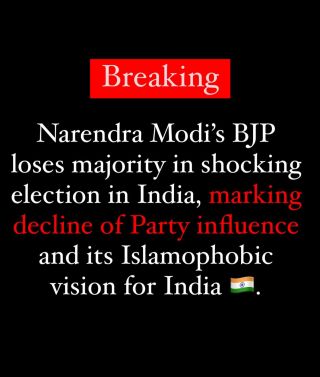 MAJOR news out of #India 

May this be the beginning of the end for Modi and Hindutva supremacy in #India