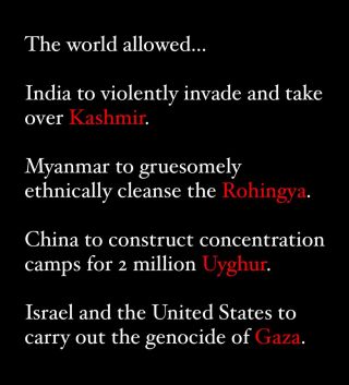 Becauase the systematic decimation of Muslim-majority societies is by design.

The War on Terror is the new colonialism. 

ðŸ§•ðŸ¼ Give to Uyghur Orphans (Link in Bio)

#gaza #kashmir #india...