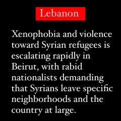 This comes after the killing of a prominent Maronite Christian politician, where blame was placed on Syrians. 

This has been inflicted by the Lebanese Forces.  This is largely happening in Christian...