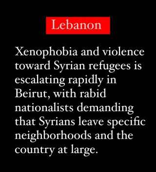 This comes after the killing of a prominent Maronite Christian politician, where blame was placed on Syrians. 

This has been inflicted by the Lebanese Forces.  This is largely happening in Christian...