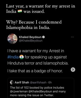I was hoping to come to India ðŸ‡®ðŸ‡³ this summer for book talks and events. 

However, last time I heard, a warrant for my arrest still stands for my criticism of Modi and the BJP, which...