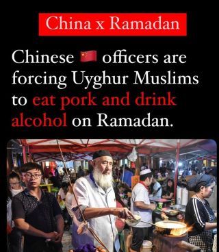 Again. 

This has been happening for years, many Ramadans, in occupied East Turkistan â€” or what #China calls â€œXinjiangâ€

I have written extensively about this in my book, and...