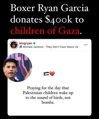 Salute to @kingryan â€” who also pledged to donate millions after his fight with Devin Haney. 

Would be great to see more boxers do the same, especially the Muslim fighters. 

Thank you Ryan...