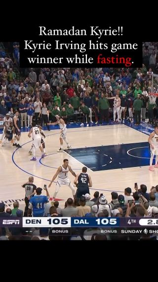 Dropped that game winner like zamzam water on a parched throat 

Go ahead @kyrieirving, what a shot! 

Thatâ€™s some Ramadizzle magic. 

#nba #basketball #sports