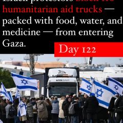 This is just vile. Denying a people struggling with famine and water needs us just evil. 

Several of these trucks are from charities I work directly with. 

Let the trucks in! People are dying from...