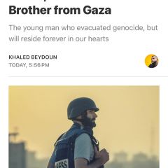 My tribute to our beloved bother, Motaz. 

I hope you take the time to read it. I hope it does him, and your love for him justice. 

Thank you @motaz_azaiza, from all of us. 

KB

ðŸš¨ READ...