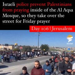 Beyond Gaza, this Jummah is the same as it always was in the West Bank. 

Let the people pray, let Palestinians live.