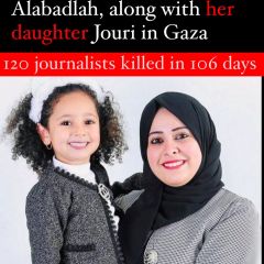 120 journalists. 

And thousands of their family members. 

Killed. Gone. Smiles no more.

From God we come and to Him we return.