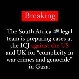 ðŸš¨ South Africa ðŸ‡¿ðŸ‡¦ is just beginning, and emerging as the global champion of human rights law. 

â€œThe US must be held accountable for the crimes it has committed,â€ its...